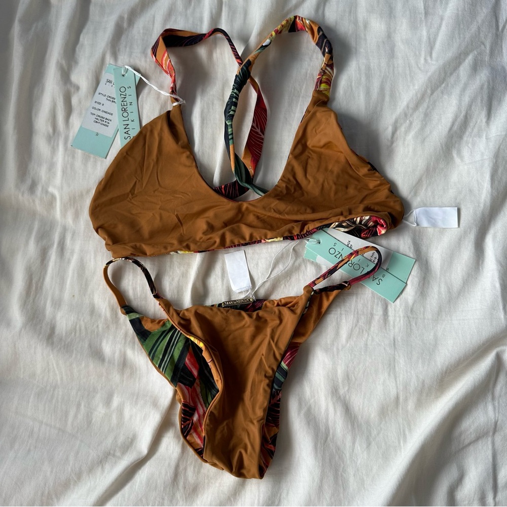 nwt san lorenzo cascade bikini set